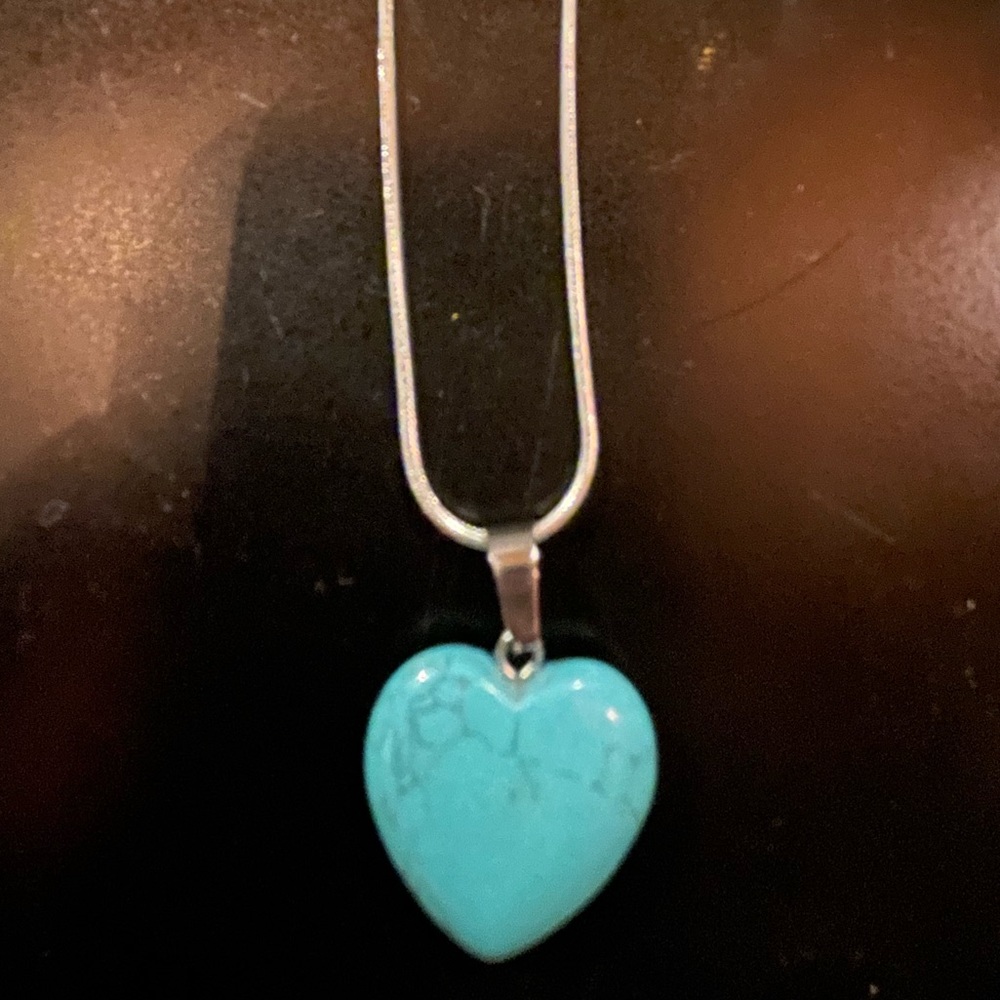 925 Sterling Silver Rope Chain with Heart Crystal